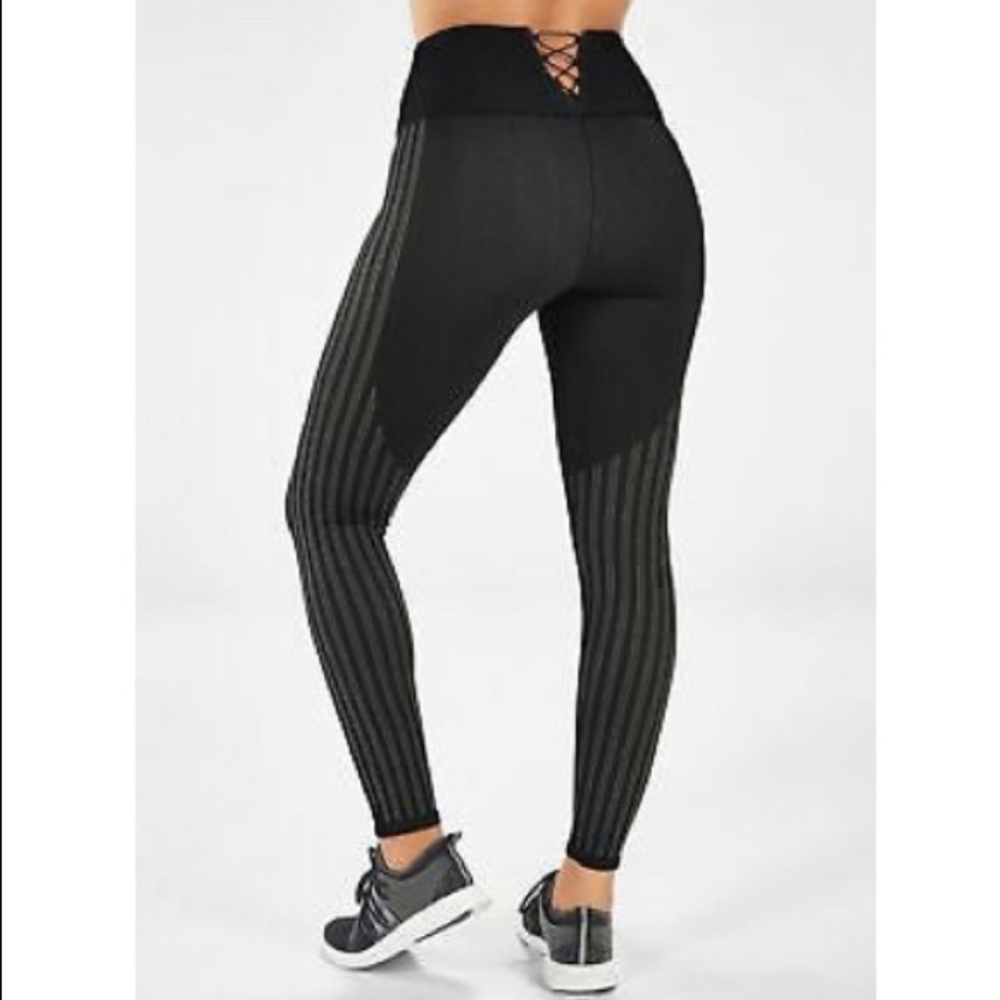 Fabletic Ribbed High Waisted Pin Stripe leggings